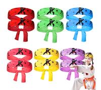 Tina.Win Ninja, set di 12 fasce per bambini, decorazione di compleanno, 6 anni, ninja, per feste di compleanno, feste di compleanno, karate