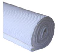 TinaKim Tessuto a maglia a costine, polsini e maniche con colletto (bianco latte 66, 43x8 pollici)