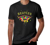 TinANTMA The Be4tles Magical Mystery Tour Rainbow T-Shirt Black t Shirt t-Shirt t Shirt for Men Black M