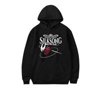 TINASI Hollow Knight Silksong Felpa con cappuccio unisex casual a maniche lunghe, Nero , M