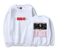 TINASI Rob49 Let Me Fly Tour 2025 Merch Felpa Unisex Casual Girocollo Manica Lunga Pullover Vestiti, bianco, XS