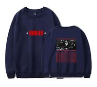 TINASI Rob49 Let Me Fly Tour 2025 Merch Felpa Unisex Casual Girocollo Manica Lunga Pullover Vestiti, Marina Militare, XXS