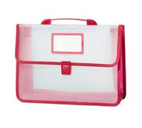 TINAYAUE Borsa per libri per i compiti per studenti Bambini Borsa tote impermeabile in PP con etichetta per il nome Borsa per il trasporto di carta A4 Bulk trasparente Borsa per il trasporto di file