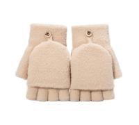 TINAYAUE Guanti caldi senza dita per bambini, con copertura elastica, guanti lavorati a maglia, per adolescenti, studenti, invernali, convertibili, regalo di Natale per ragazzi e ragazze oltre i 10