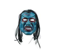 TINAYAUE Halloween Horror Mask Cape Set di maschere spaventose per il viso lungo mantello realistico, maschera da diavolo, maschera da diavolo, morbida per Halloween, carnevale, cosplay