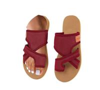 tinbarry Sandali da donna con passanti sandali piatti slip-on infradito pantofole ortopediche sandali alla moda con separatori delle dita eleganti sabot
