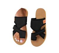 tinbarry Sandali da donna con passanti sandali piatti slip-on infradito pantofole ortopediche sandali alla moda con separatori delle dita eleganti sabot