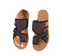tinbarry Sandali da donna con passanti sandali piatti slip-on infradito pantofole ortopediche sandali alla moda con separatori delle dita eleganti sabot