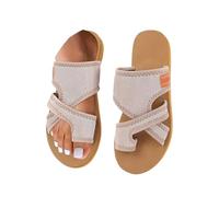 tinbarry Sandali da donna con passanti sandali piatti slip-on infradito pantofole ortopediche sandali alla moda con separatori delle dita eleganti sabot