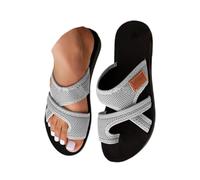 tinbarry Sandali da donna con passanti sandali piatti slip-on infradito pantofole ortopediche sandali alla moda con separatori delle dita eleganti sabot