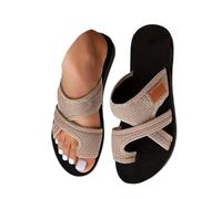tinbarry Sandali da donna con passanti sandali piatti slip-on infradito pantofole ortopediche sandali alla moda con separatori delle dita eleganti sabot