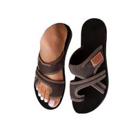tinbarry Sandali da donna con passanti sandali piatti slip-on infradito pantofole ortopediche sandali alla moda con separatori delle dita eleganti sabot