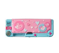Tinc, Astuccio Multi Scomparti, Cuore per Matite, Dimensione Standard, Blu, Rosa, Organizzazione Elegante, Conservazione Pratica, Accessorio Scolastico, Studente, Ufficio, Regalo Originale