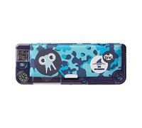 Tinc Astuccio scolastico scomparto estraibile - Blu - Include matita con parte superiore in gomma, penna a sfera e righello da 15 cm - Scomparti segreti con pulsante, taglia unica (SNPCCAMT)