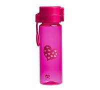 Tinc - Borraccia di Sicurezza Flip And Clip - Bottiglia Acqua Bambini Anti-Perdita e Pratica con Manico - Contenitore Bevande per Scuola e Sport - Motivi Divertenti - Rosa - 500ml