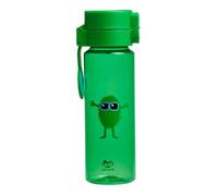 Tinc - Borraccia di Sicurezza Flip and Clip - Bottiglia Acqua Bambini Anti-Perdita e Pratica con Manico - Contenitore Bevande per Scuola e Sport - Motivi Divertenti - Verde - 500ml