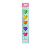 Tinc - Evidenziatori Impilabili a Cuore - Torre di 6 Pennarelli Modulabili dai Colori Vivaci - Accessorio di Cancelleria Divertente per Scuola e Ufficio - Design Kawaii - Multicolore - Set di 6