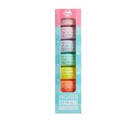 Tinc - Evidenziatori Impilabili Macarons - Torre di 5 Pennarelli Modulabili dai Colori Vivaci - Accessorio di Cancelleria Goloso e Divertente per Scuola e Ufficio - Multicolore - Set di 5