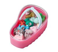 Tinc - Gomme Infradito Rosa - Set di Figurine Animali Multicolori - Figurine da Collezione per Scuola e Disegno - Cancelleria Creativa - Regalo per Bambini - Confezione da 10