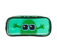 Tinc Grazioso Astuccio in PVC Verde Trasparente, per Scuola, da Viaggio e Trucco, Astuccio per Cosmetici, Grande capacità, Perfetto per Scuola, compiti, Viaggi, Pigiama Party