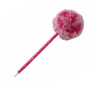 Tinc Simpatica penna a sfera con pompon per sacchetti per feste, materiale scolastico, penna a sfera, rosa