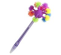 Tinc - Penna Multi-Fuzzy Luminosa - Accessorio di Cartoleria con Testa Oscillante e Inchiostro Blu - Fornitura Scolastica Divertente per Bambini - Perfetta per Regali e Feste - Viola