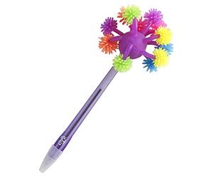 Tinc - Penna Multi-Fuzzy Luminosa - Accessorio di Cartoleria con Testa Oscillante e Inchiostro Blu - Fornitura Scolastica Divertente per Bambini - Perfetta per Regali e Feste - Viola