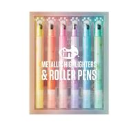 Tinc Penna Roller Glitter S6, Scrittura Fluida, Confezione da 6 Colori Vivaci e Scintillanti, per Disegno e Appunti Creativi, Cancelleria Originale e Colorata, per Ufficio e Scuola