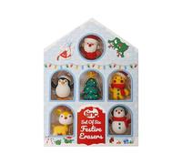 Tinc Set di 6 gomme da cancellare per Natale, perfette per scuola, regali o come riempitivo per calze