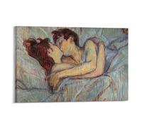 TINCHEW In Bed The Kiss di Henri De Toulouse-Lautrec, poster decorativo da parete per soggiorno e camera da letto, 30 x 45 cm