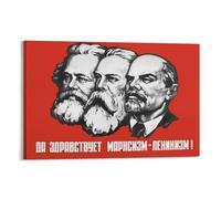 TINCHEW Marx - Engels - Lenin - Poster con propaganda sovietica, decorazione artistica da parete, per camera da letto e soggiorno, 60 x 90 cm