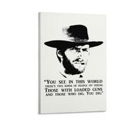 TINCHEW Poster con citazione Clint Eastwood "You Dig", arazzo da appendere alla parete, decorazione moderna per camera da letto, casa, 20 x 30 cm