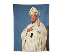 TINCHEW Poster di Papa Giovanni Paolo II polacco (2) Wall Art Tapestry Print Paint Art Modern Decor Camera da letto Arazzi 76,2 x 101,6 cm