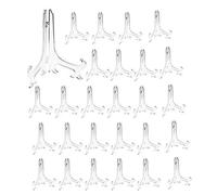 Tincogo Chiaro Deselezionare plastica cavalletti o titolari di Stand/piastra per visualizzare immagini o altri oggetti ai matrimoni, decorazione domestica 7 inch(24 pack