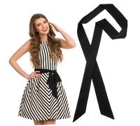 TINEASUR 1 cintura da sposa in strass abito gotico gonne di raso per le donne cintura in nastro nero fascia nera sostituzione della cintura della vestaglia cinture da donna chiffon Black
