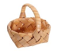 TINEASUR 1 Pc Mini Cesto Di Frutta in Bambù Mini Arredamento Cesto Di Caramelle Intrecciato Arredamento Da Tavolo Decorazione Del Vaso Cesti Intrecciati Cestini Di Legno
