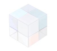 TINEASUR 1 Pc Prisma Di Combinazione Di Colori Prisma Di Dispersione X- Cubo Arredamento Prisma Quadrato Prisma Ottico Cubo Rgb Piramide Ottica Triangolare Prisma Fisico Colorful Bicchiere