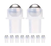 TINEASUR 10 Inserti Palline a Rullo per Oli Essenziali in Plastica Trasparente Ricambio Tappo a Sfera per Profumo Applicatore per Bottiglie da Viaggio e Uso Quotidiano Set da 10 Pezzi