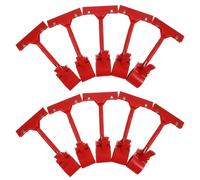 TINEASUR 10 Pezzi Morsetti per Segnaletica in Pp Rosso Design Regolabile e Resistenza alla Deformazione, Porta Cartellino Prezzo per Esposizioni e Negozi