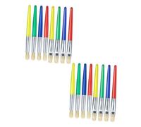TINEASUR 16 pezzi Pennelli per Dipingere Pennelli per Acquerelli e Olio con Setole Morbide Punte Rotonde e Piatte per Disegno e Arte DIY per Ragazzi e Principianti Colori Candy Stile