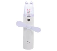 TINEASUR 1pezzi Ventilatore Portatile Ricaricabile Usb Con Nebulizzatore Mini Raffreddatore Per Esterni Attività Sportive e Viaggi Design Leggero e Silenzioso Color Bianco