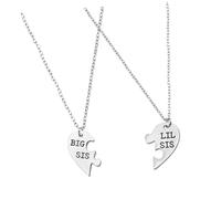 TINEASUR 2 Pezzi Collana Puzzle Due con Ciondolo per Laurea per e Amiche per Compleanni e Anniversari