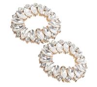 TINEASUR 2 pezzi di fermagli per scarpe da sposa con strass - Eleganti ciondoli per scarpe - Fibbie di cristallo alla moda staccabili per accessori da sposa, ballo di fine anno, festa con tacchi alti