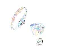 TINEASUR 2 Pz Cinture Lucide Spalline Sulle Spalle Accessori Rave Cinture a Fascia Per Donna Cintura Iridescente Per Le Donne Borsa Trasparente Rosa Nastro in Cinture Da Donna