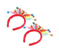 TINEASUR 2 Pz fascia da festa lovable i figli vibe el party adorn fasce per costumi fascia per con pom pom fascia con pompon Fasce per dei cartoni animati tessuto Colorful