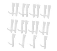 TINEASUR 20 Pezzi Ganci per Pannelli Porta Pioli in Plastica Bianca Resistente per Cucina e Spazi Multifunzionali, Supporto Versatile per Appendere Utensili e Organizzare lo Spazio
