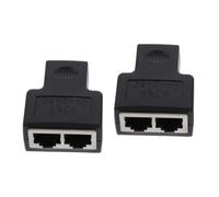 TINEASUR 2pezzi Splitter Ethernet Dual Port Adapter Connettore Porte Per Rete Per Condivisione Tra Due Computer Facile Da Installare e Utilizzare Ufficio e Scuola