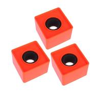 TINEASUR 3 Pezzi Supporto per Microfono Abs Quadrato Arancione per Studio Televisivo Conferenze e Interviste Resistente e Leggero