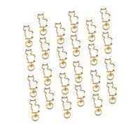 TINEASUR 30 Pezzi Portachiavi Gatto a Forma Di Gatto Materiali Portachiavi Fatti a Mano Portachiavi Resistente Portachiavi Braccialetto Gioielli a Mano Gadget Per Auto Lega Di Zinco Golden