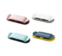 TINEASUR 4 Pz Gancio a Spina Cavo Fermacavi Ganci Adesivi Da Muro Spina Gancio Autoadesivo Ganci Della Linea Elettrica Porta Spine Elettriche Porta Prese a Muro Magnete a Corda Colorful Abs